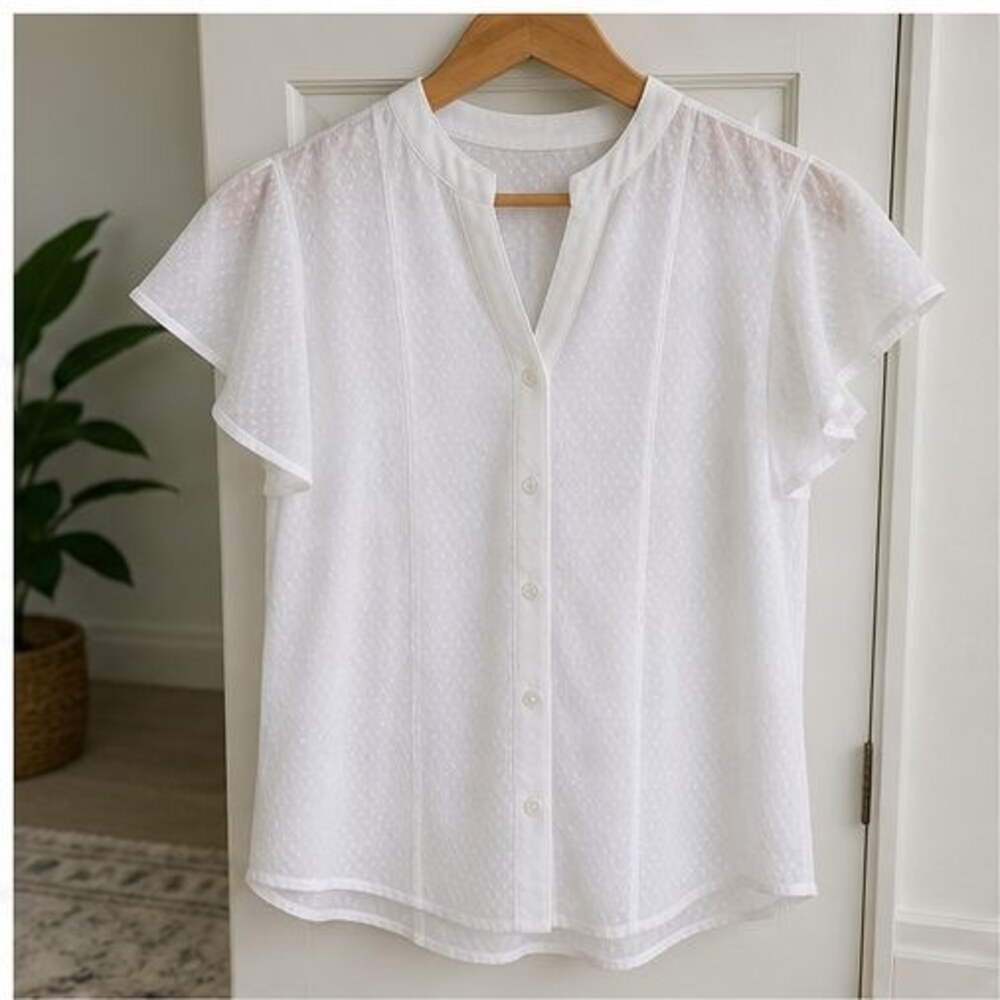 White Lace Trim Top